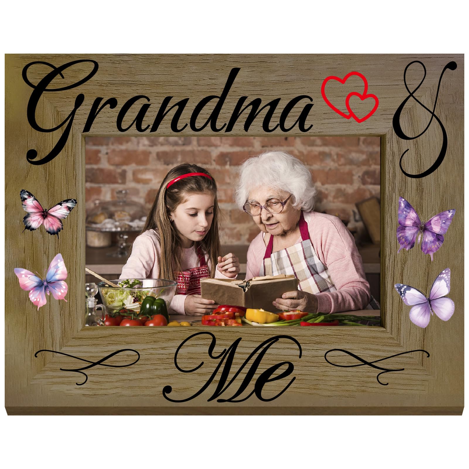 CREATCABIN Wooden Photo Frame 4 x 6 Standing Wall Mounted Vintage Rustic Decor Picture Frames with Adjustable Kickstand Photos Desktop Display for Anniversary Christmas Thanksgiving Gifts for Parents