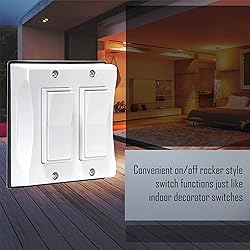 TayMac 5127-1 2-Gang Weatherproof Decorator Switch