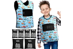 Janmercy Weighted Vest for Kids Boys Adjustable Breathable Girls Compression Vest for Processing Issue(Truck,Small)