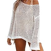 BUTTZO Women’s Crochet Cover Ups for Women Sexy Hollow Out Swimsuit Mesh Cover Up Knit Summer Outfits