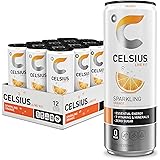 CELSIUS Sparkling Orange, Functional Essential Energy Drink 12 Fl Oz (Pack of 12)