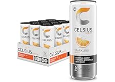 CELSIUS Sparkling Orange, Functional Essential Energy Drink 12 Fl Oz (Pack of 12)