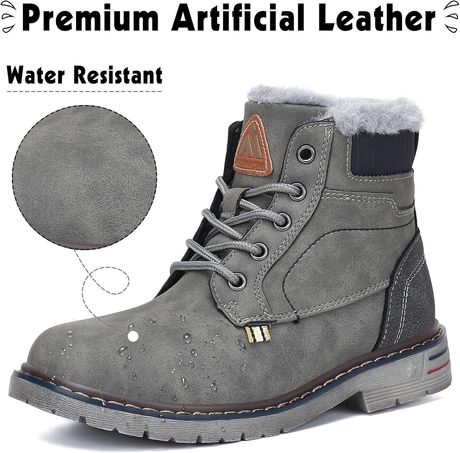  | Mishansha Kids Snow Boots Water Resistant Warm Inside Boys Girls Hiking Boots Cold Weather Non Slip Winter Boot (Toddler/Little Kid/Big Kid) | Snow Boots