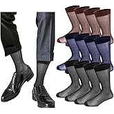 Cityelf Men's Ultra-Thin Calf Socks 12-Pack Breathable Liner Socks for Business Anti-Slip Hosiery Sheer Dress Socks Bulk