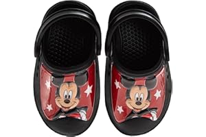 JOSMO Disney Mickey Mouse and Minnie Mouse Clog Sandals Closed Toe Backstrap Baby Boy and Girl Slip on Slides Quick Dry Water Pool Shoes (Sizes: 2-4 Infant / 5 Toddler)