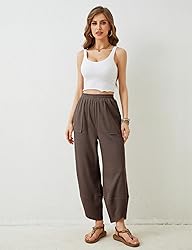 Xiaoxuemeng Womens Baggy Wide Leg Pants Casual
