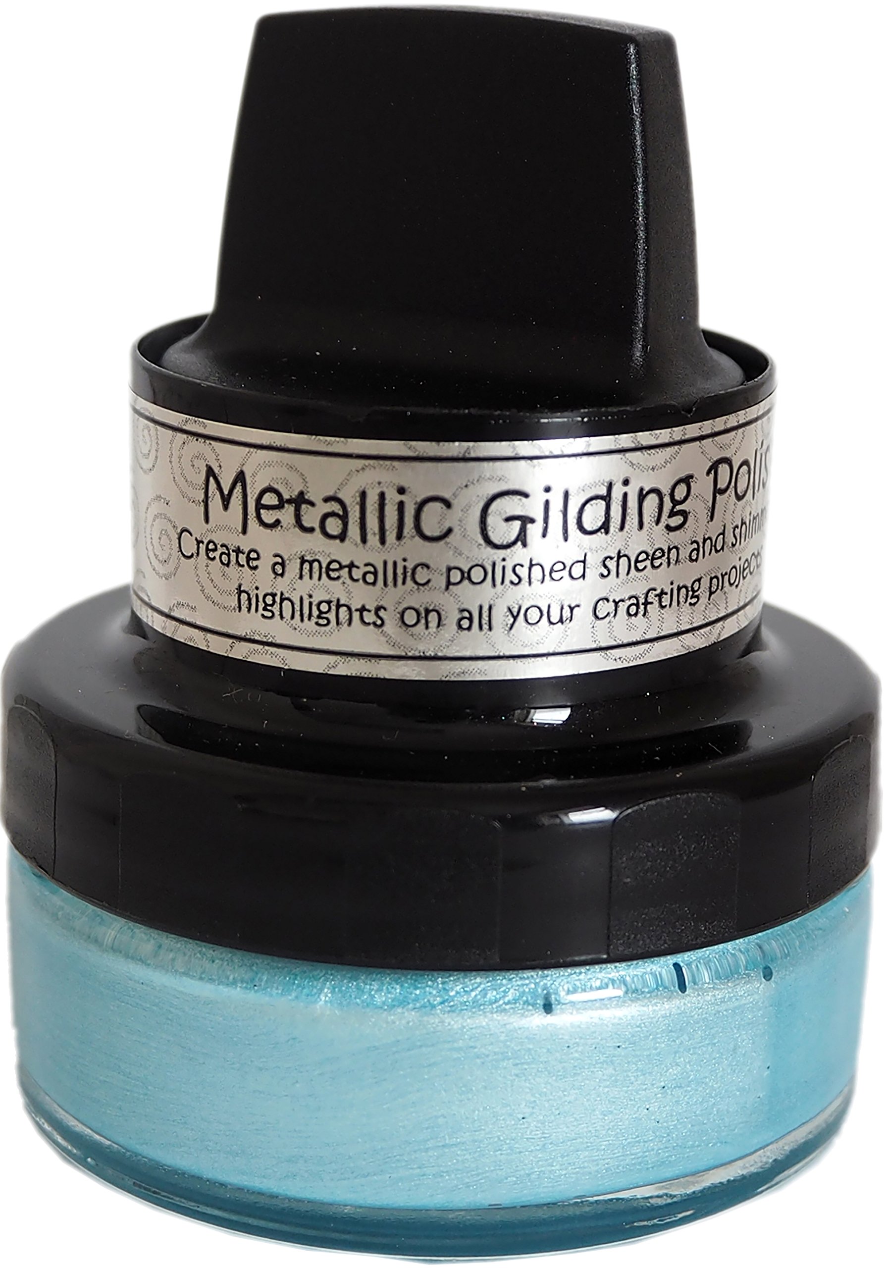 Cosmic Shimmer Metallic Gilding Polish, Acrylic, Powder Blue, 7.5 x 6.2 x 6.2 cm