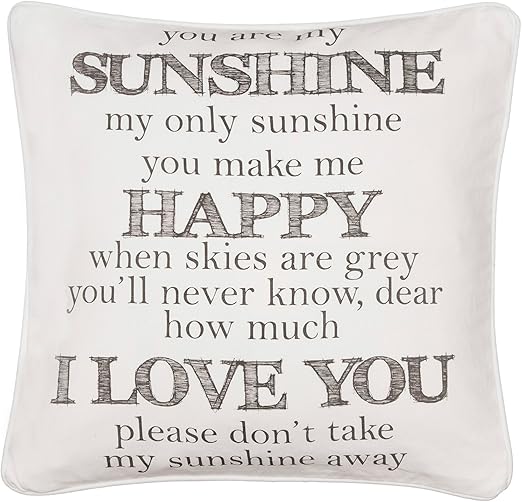 Amazon Com Levtex You Are My Sunshine Pillow Home Kitchen