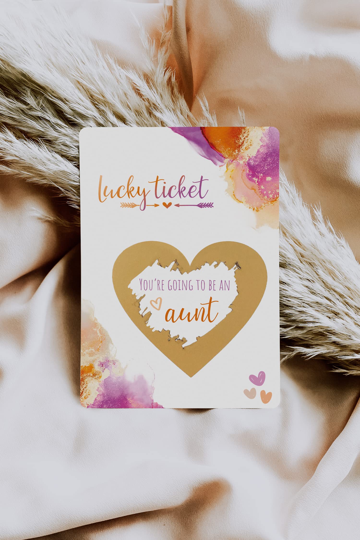 Joli Coon Pregnancy announcement scratch card - You are going to be an aunt - Baby announcement with envelope - Dream