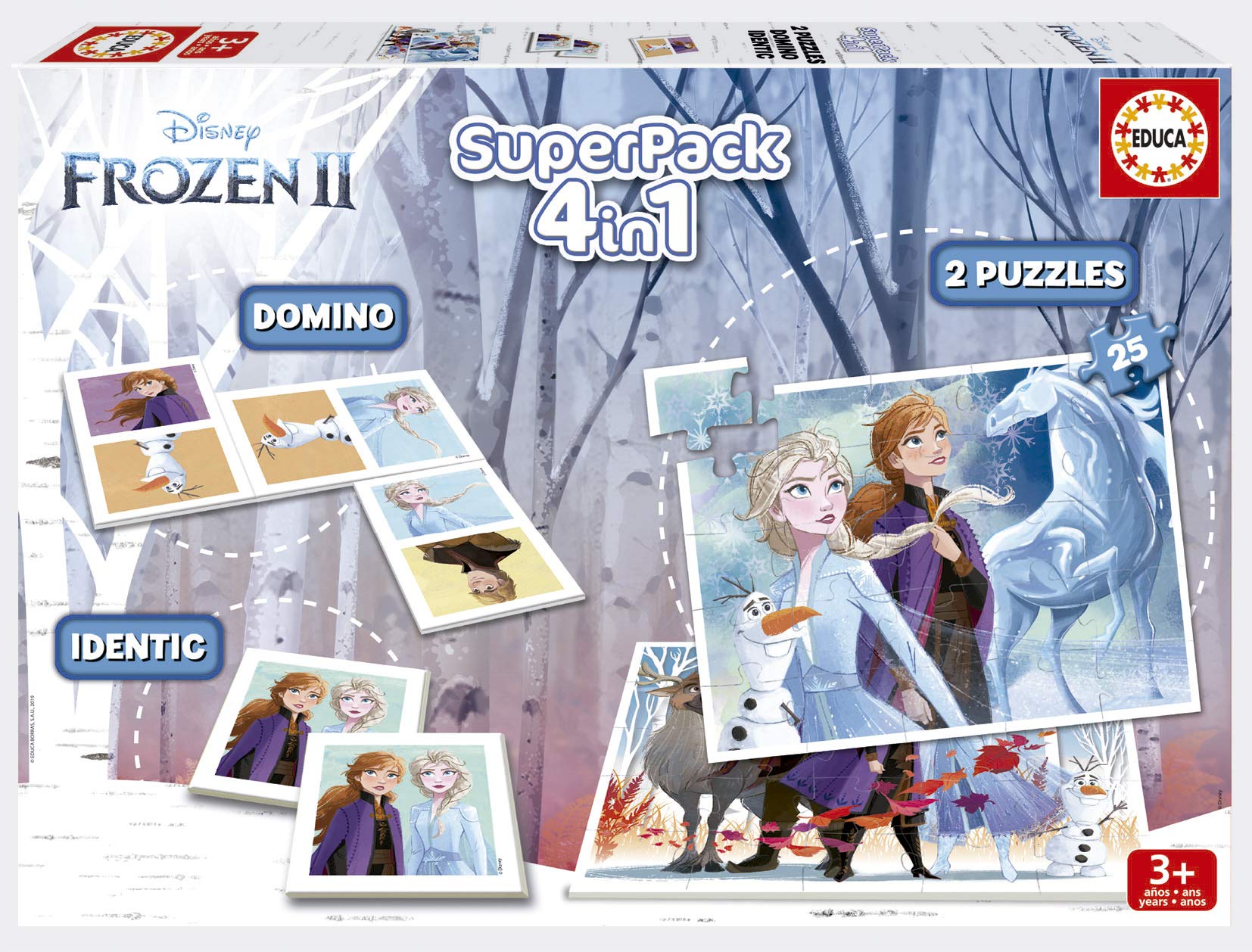 Educa 18378 - Frozen SuperPack Multi Games: 4 in 1 + 3 Years