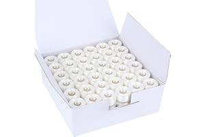 New brothread 144pcs White 70D/2(60WT) Prewound Bobbin Thread Plastic Size A SA156 for Embroidery and Sewing Machine Polyeste