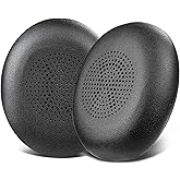 SOULWIT Earpads Replacement for Jabra Evolve2 65 (Evolve 2 65MS 65UC MS UC)/Evolve2 40 (40UC 40MS USB)/Elite 45h On-Ear Wireless Headset, Ear Pads Cushions with Softer Protein Leather - Black