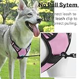 Belababy Dog Harness Front Clip No Pull Adjustable Reflective Pink S view 4