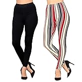 Lildy Women’s Solid and Printed Super Soft Leggings, Stretchable No See-Through