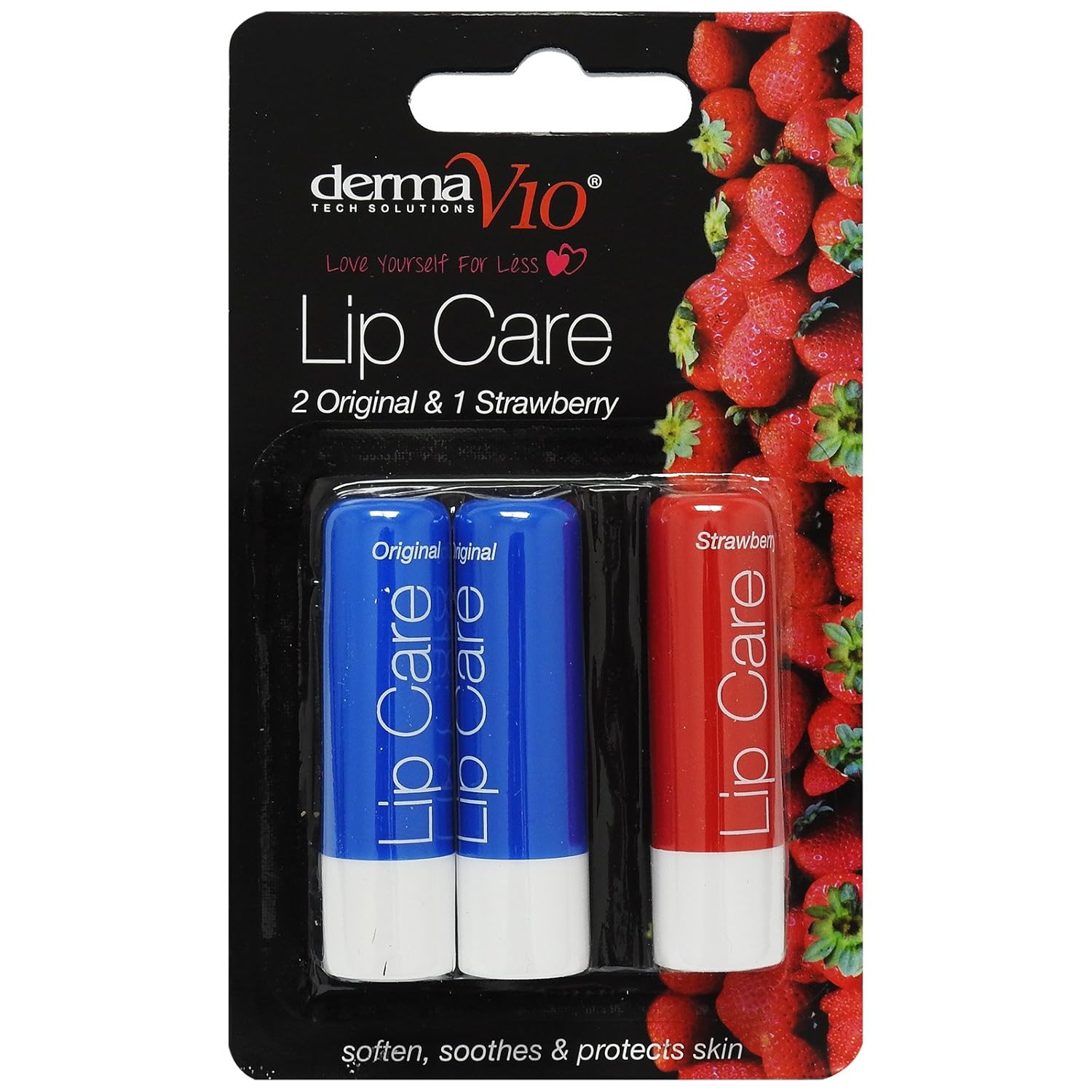 Derma Tech Solutions 3 Pack Dry Chapped Soften Soothe Lip Balm Stick Triple Pack Amazon.co.uk