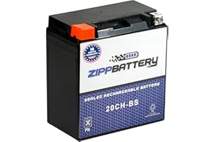 ZIPPBATTERY YTX20CH-BS 12V 270 CCA AGM – Maintenance-Free 18Ah Battery for ATV, UTV, Cruiser, Snowmobile, Jet Ski – T3 Nut & Bolt Terminal – Fits Harley Road Glide, Polaris RZR 800, Can-Am Commander
