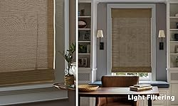 LazBlinds No Tools No Drill Cordless Bamboo Roman
