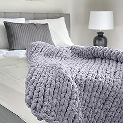 Adyrescia Chunky Knit Blanket Throw | 100% Hand