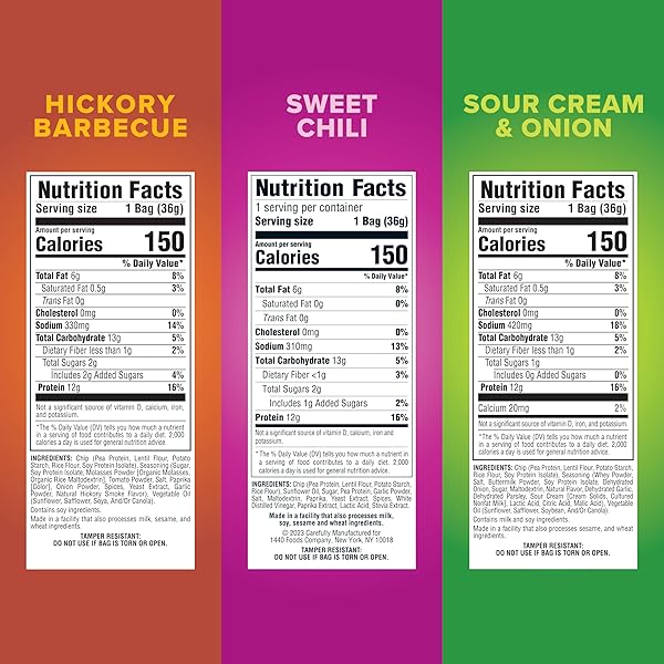 PURE PROTEIN POPPED CRISPS – VARIETY PACK: HICKORY BARBECUE, SOUR CREAM & ONION, SWEET CHILI – 12G PLANT BASED PROTEIN, GLUTEN FREE, NON GMO, VEGAN, AIR POPPED & PUFFED CRISPS – HEALTHY PROTEIN SNACKS – 12 PACK