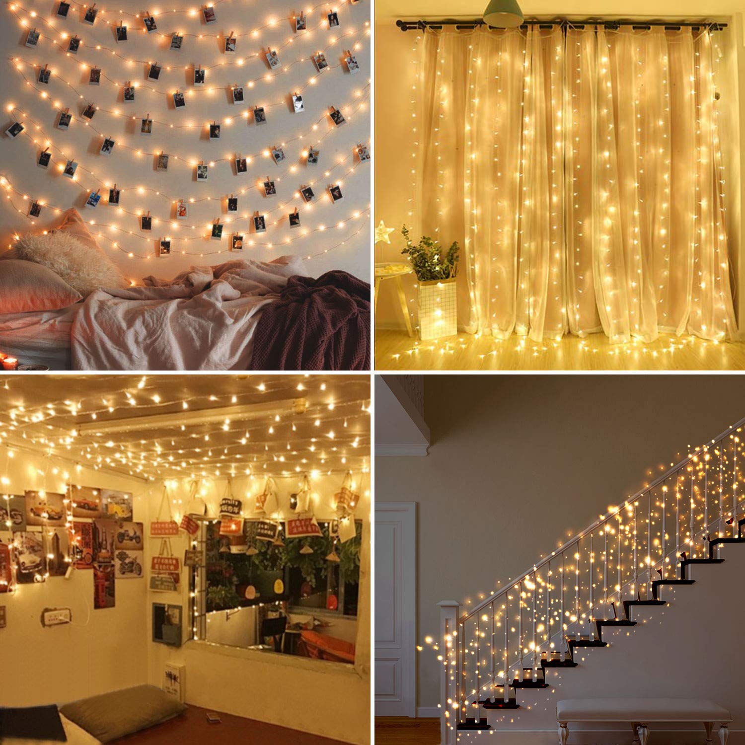 Cookey 40 LED Photo Clip String Lights. Lighting Display, Party Room