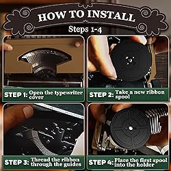 4 Pairs Typewriter Ribbon - Black Typewriter Ink