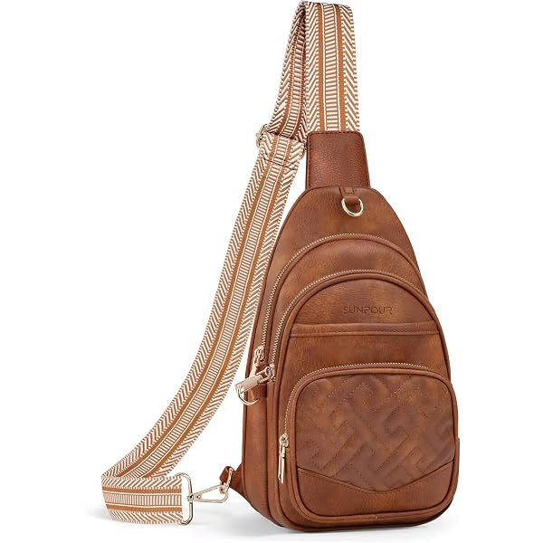 Amazon.com | LATMAP Tan Sling Bag+ Brown Sling Bag | Waist Packs display picture 1