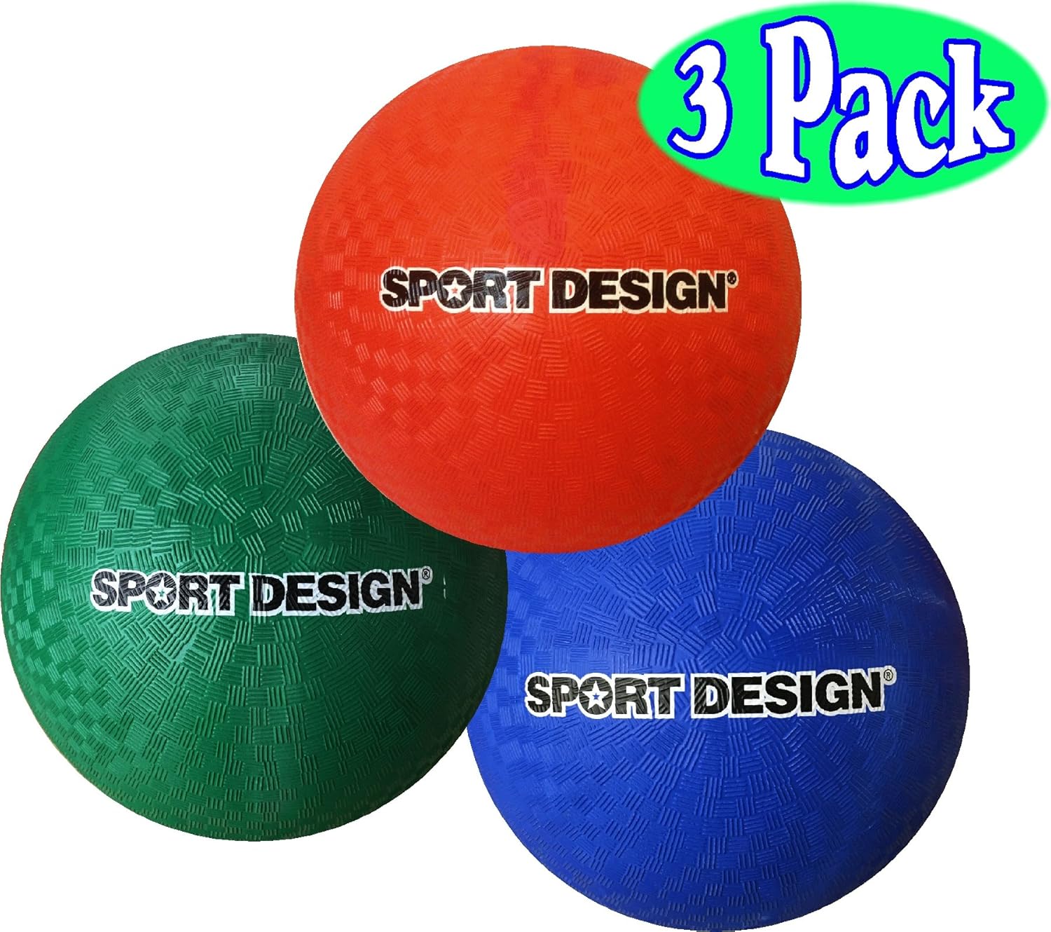 Sport Design 8.5 Inch Playground Balls Red, Blue & Green