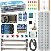 Basic Starter Kit for ESP32 ESP-32S WiFi Development Board, Beginner Electronics Learning Kit with Sensors and Modules, Arduino IDE Compatible, IoT Programming Starter Set