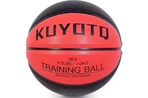 KUYOTQ 3lbs/2.2lbs Weighted Heavy Basketball Training Equipment Size 7/6 (29.5/28.5") Composite Leather Outdoor Indoor Basketball Men Women Youth Improving Ball Handling Dribbling Passing Skill