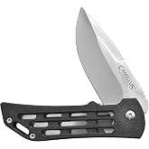 Camillus Knives Camillus Dominator II 7inch EDC Black Handle Folding Knife, Titanium Bonded 3inch Blade , Camping/Hunting, Black
