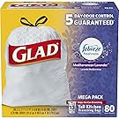 Glad OdorShield Tall Kitchen Drawstring Trash Bags - Febreze Mediterranean Lavender - 13 Gallon - 80 Count