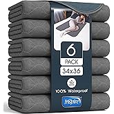Inspire Underpads | Stain Hiding Gray Reusable Incontinence Bed Pads | Waterproof Mattress Pad | for Adults Babies and Dogs (