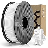 Inslogic PETG Pro Filament, High Speed PETG 3D Printer Filament 1.75mm ±0.02mm, Reusable 3D Printing Filament Spool, Compatible with SUNLU, Bambu Lab Filament Refill, 1KG (White)