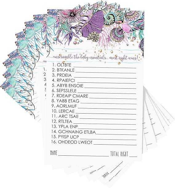 Mermaid Bingo Printable Free