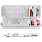 co2CREA Hard Travel Case Replacement for JBL Flip 7 Flip 6 FLIP 5 Waterproof Portable Bluetooth Speaker (White Case)