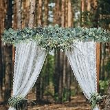 LOMOHOO 2Pcs Eucalyptus Garland 6FT Greenery Vines with White Seeds Wedding view 6