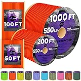 TECEUM Paracord Type III 550 Neon Orange – 200 ft