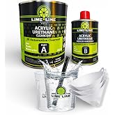 LiME LiNE 2K Clearcoat Automotive Paint Kit with Hardener - 4:1 Mix Ratio, High Gloss Top Coat for Cars, Trucks, and Motorcycles 1.25 Quart with Mixing Kit