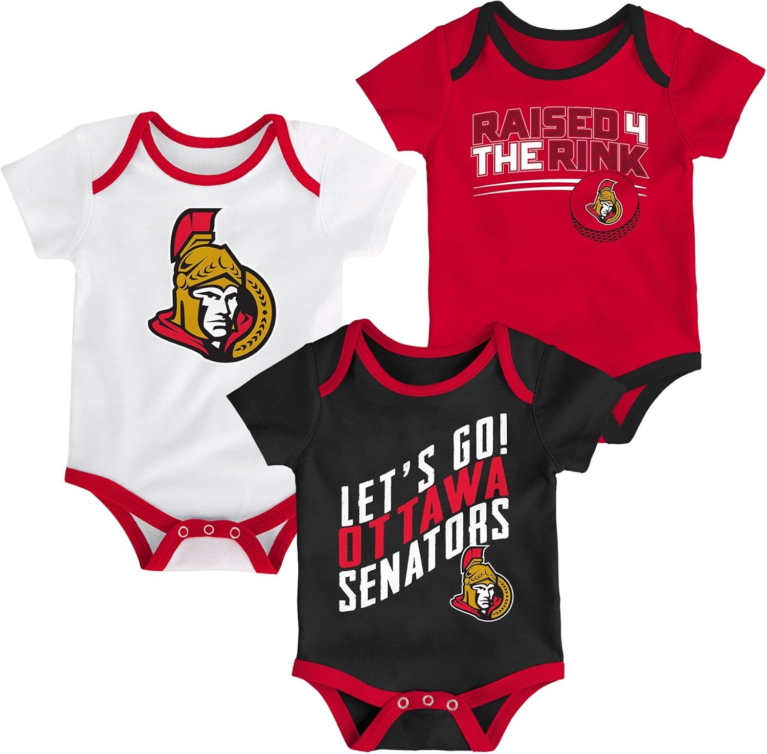 NHL Ottawa Senators Newborn & Infant Power Play Onesie Set