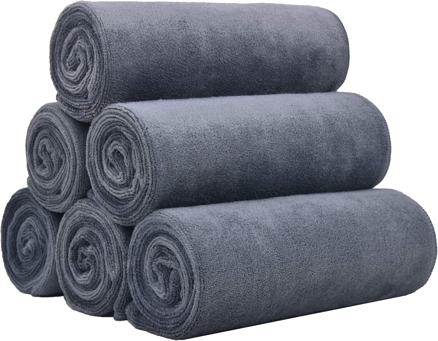 BloomSesame Microfiber Gym Towels 6 Pack 16 x 35 Inch Fitness Workout