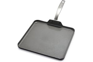 GreenPan Chatham Hard Anodized Healthy Ceramic Nonstick, 11" Griddle Pan, PFAS-Free, Dishwasher Safe, Oven Safe, Gray