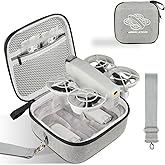 GAGITERVR N2 Small Neo Hard Carrying Case, Travel Shoulder Bag with Soft Lining, Portable Protection for Dji Neo Drone, Up to 3 Flight Batteries & Accessories, Ideal for Trip and Home Storage, Gray