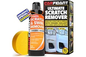 Carfidant Scratch Repair and Swirl Remover - Car Paint Scratch Remover & Restorer Kit with Buffer Pad - Polishing & Waxing Kits - Compound for Vehicles Paint Repair - 8.4 fl. Oz.