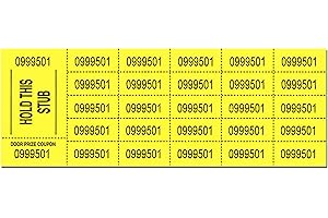 Auction Tickets - 500 Sheets (Yellow)