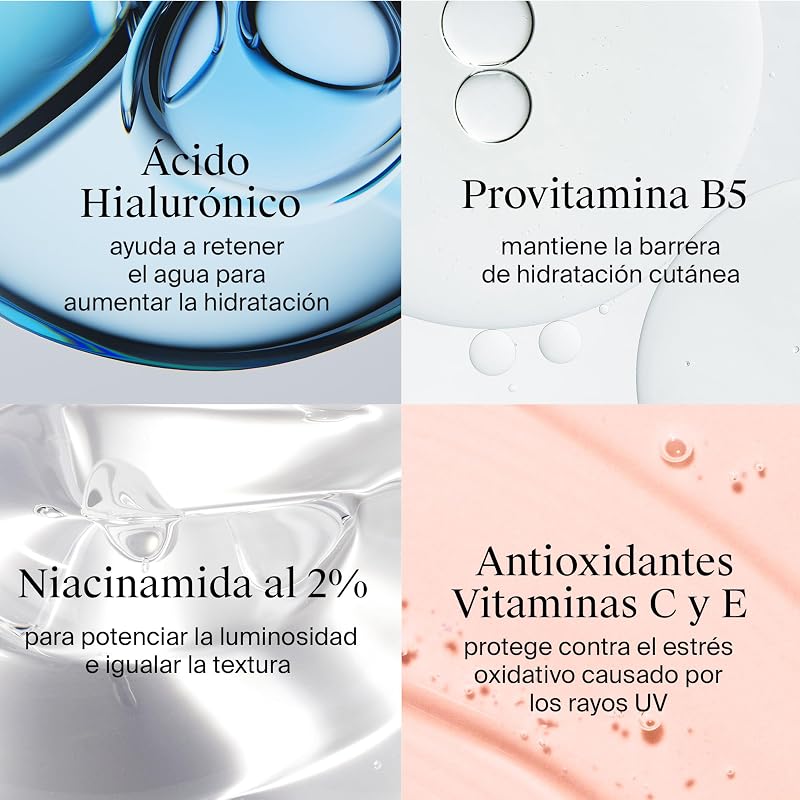Neutrogena hydro boost fluido hidratante fps 50 (1 x 50 ml), hidratante facial fluido diário fps 50 com ácido hialurônico e 2% de niacinamida, proteção solar de amplo espectro