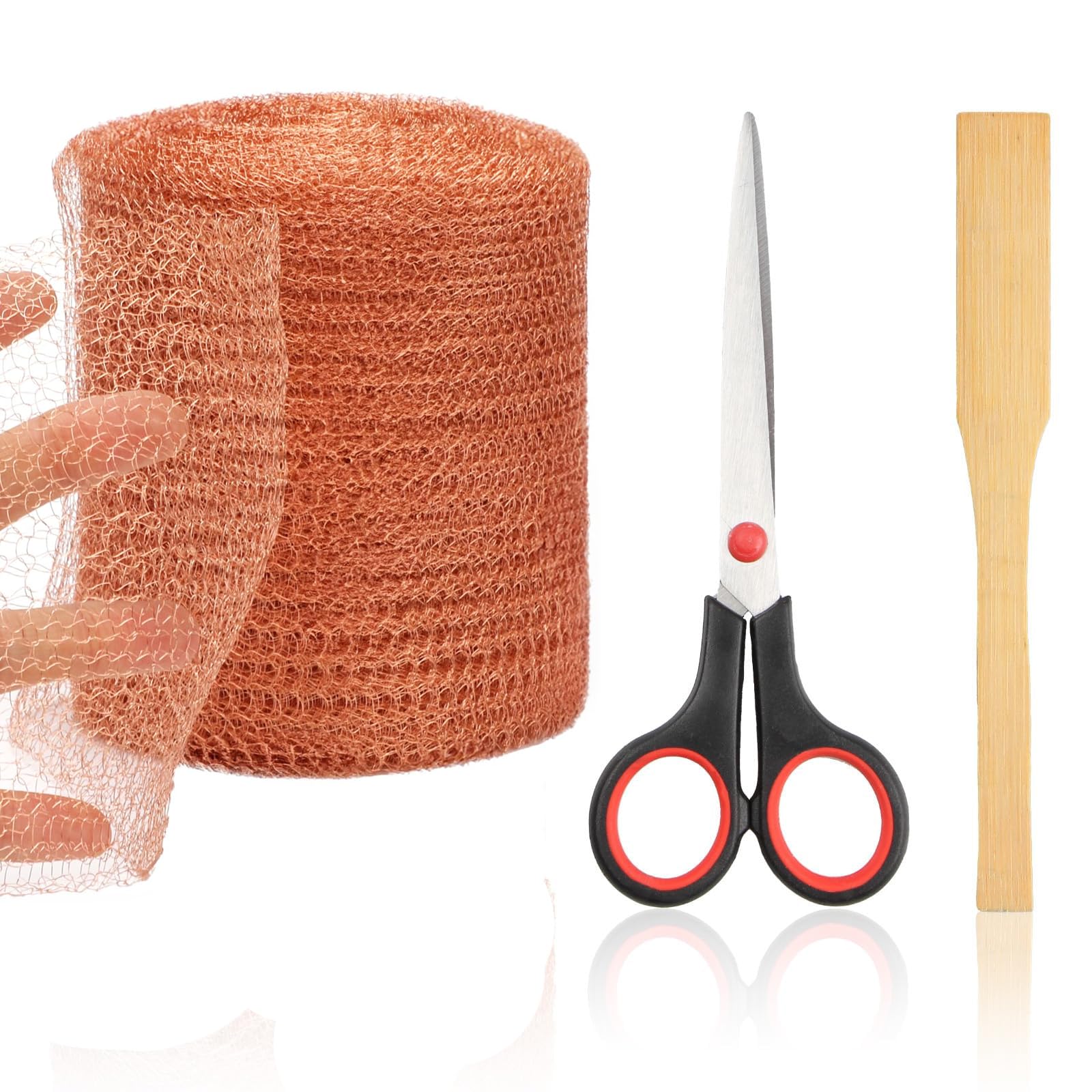 Copper Mesh Slug Repellent - 6 Meter / 10 Meter Pure Copper Rodent Pest Control Mesh - Durable & Pet Safe Garden Protector - Flexible, Cuttable Insect Barrier for Mice, Rats & Birds (10M)