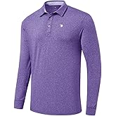 MoFiz Men's Long Sleeve Shirts Quarter Zip Pullover Men's Polo Shirts Quick Dry