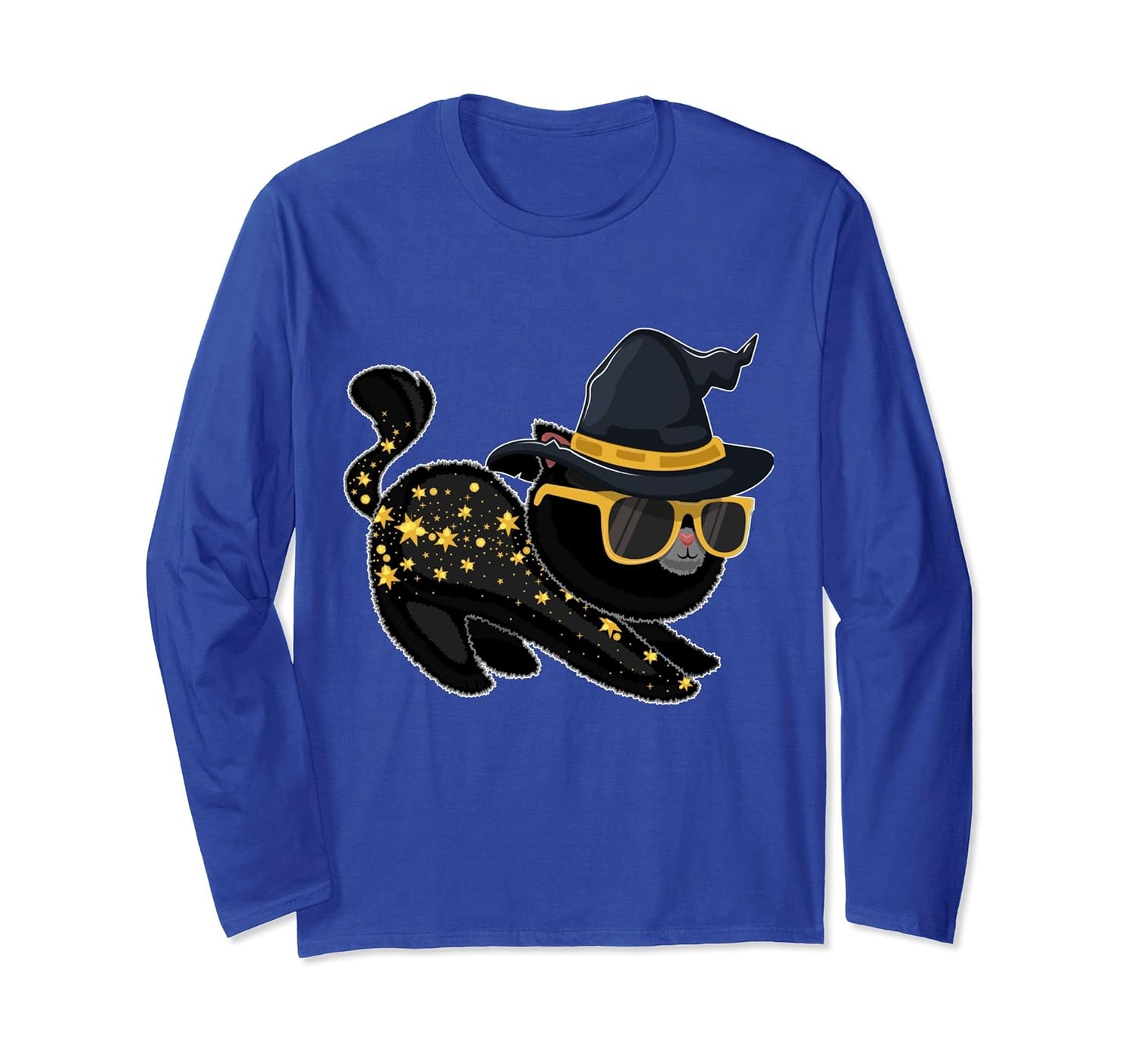 Halloween Witch Cat Long Sleeve Shirt Witch Gift for Women-Rose