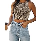 EFAN Womens Sexy Sleeveless Double Lined Crop Tops Workout Cute Tight Racerback Tank Tops Summer Clothes Teen Girls 2025