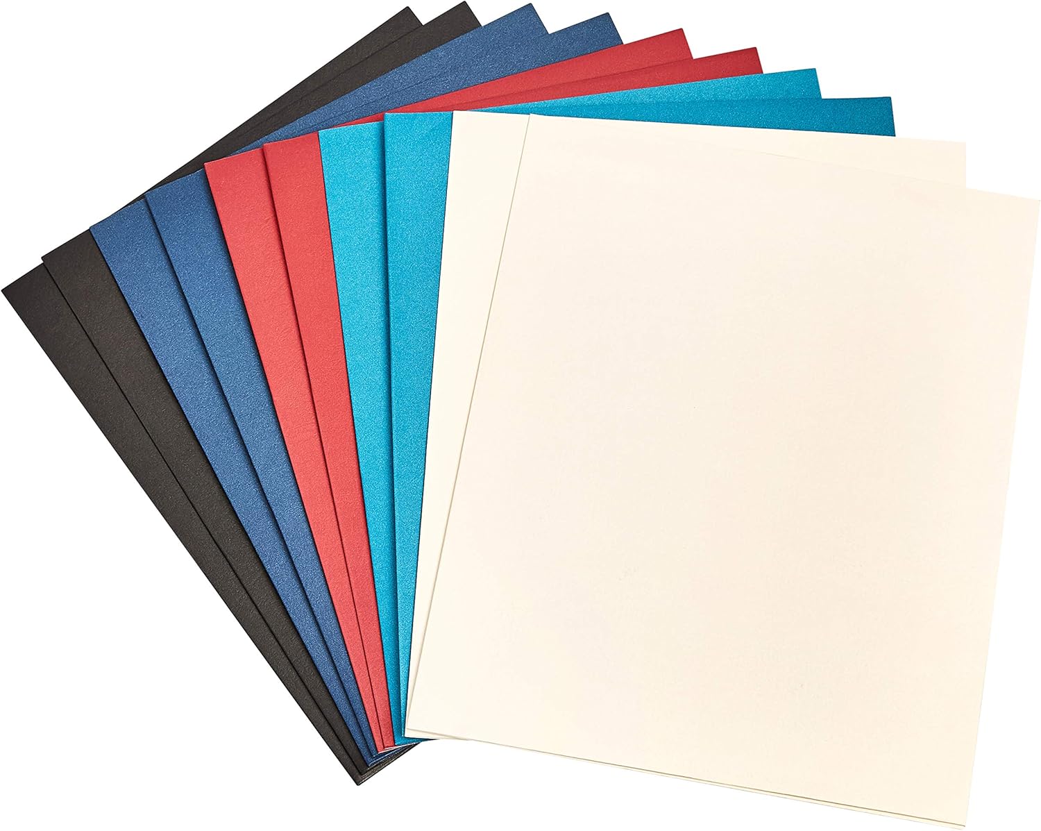 Amazon Basics Two Pocket Paper Portfolio, Assorted Colors
